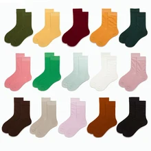 Женские носки модные классические яркие цвета дикие хлопковые носки женские неоновые девушки Ретро мягкие дышащие уличные женские носки подарки