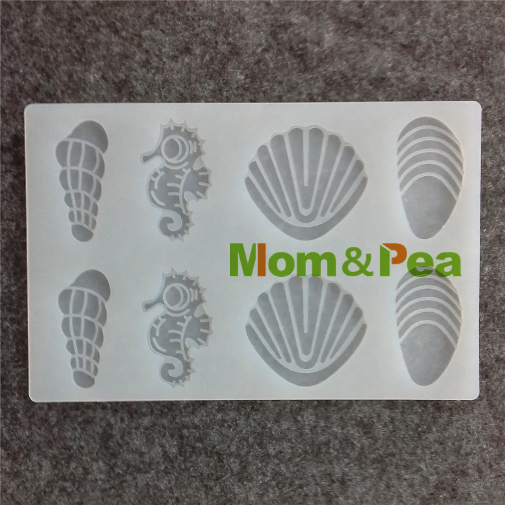 Высококачественная силиконовая форма Mom & Pea CX083 в форме морской лошади для