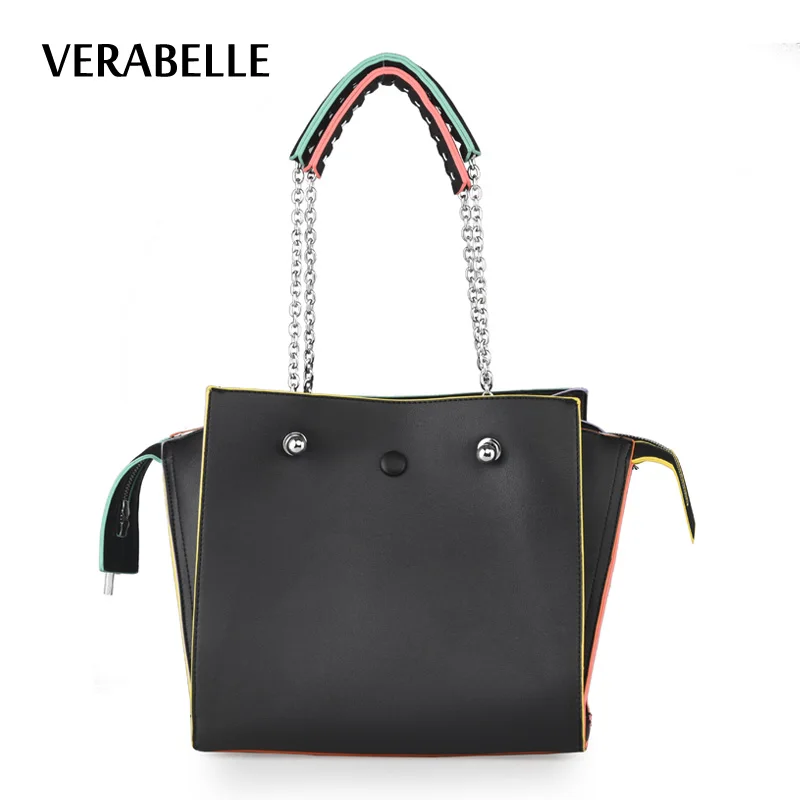 

VERABELLE 2018 New Women's Ladies Casual Daily Purse Smiling Face Chain Strap Shoulder Tote Shopper Handbag Large Capacity
