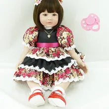 60 см Мягкая силиконовая виниловая кукла-Реборн, игрушки, прекрасная кукла для сна, для детей, подарки на год