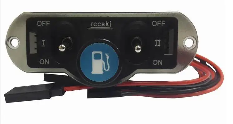 

1pcs RC Model Airplane 15A Dual Switch High-current Futaba Female Input Plug Output JR Male Plug Gasoline Engine Switch