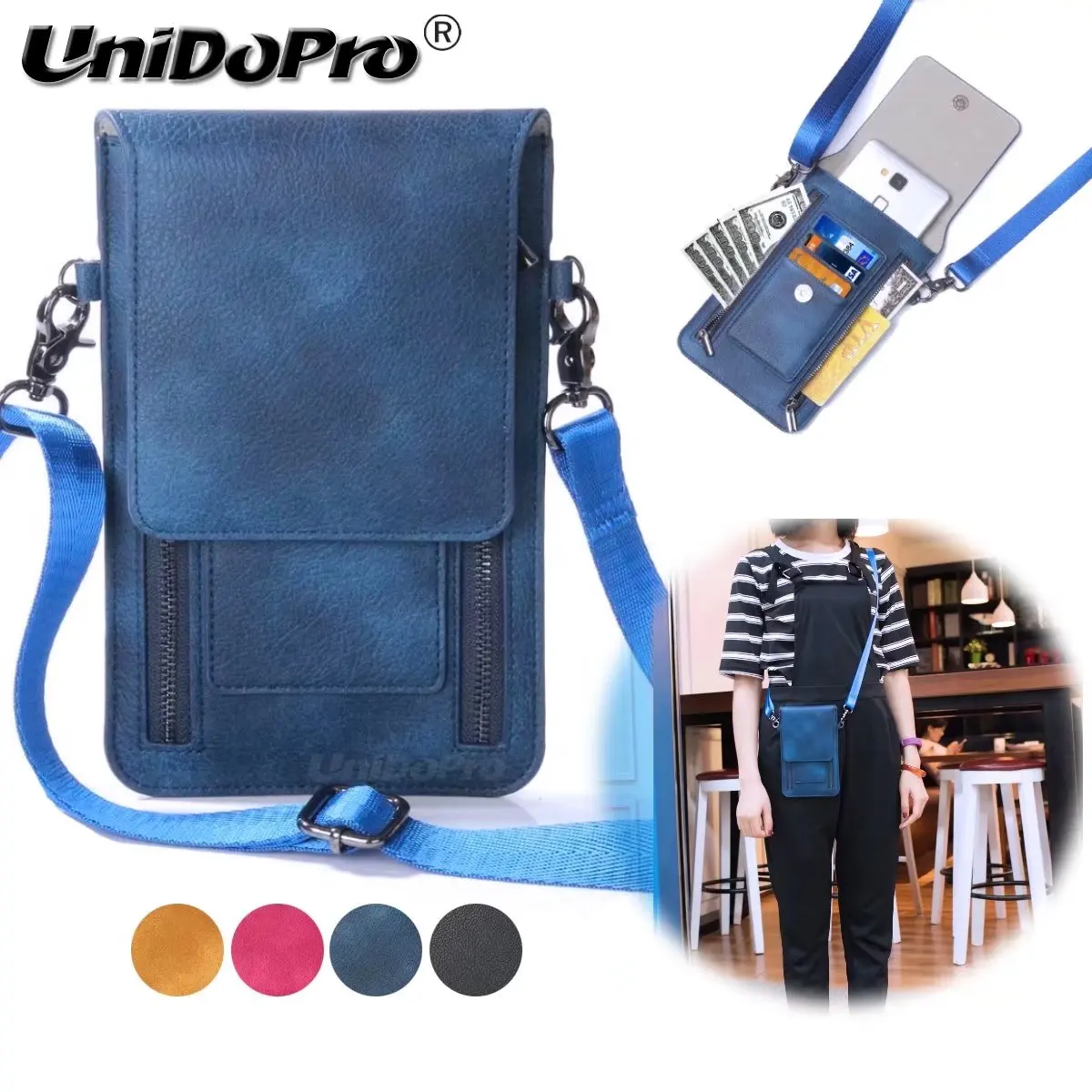 PU Leather Case Crossbody Bag for iPhone X XR XS Max Galaxy S10 S10e S9 Note 9 8 Wallet Cover w/ Card Slot &amp Shoulder Strap | Мобильные