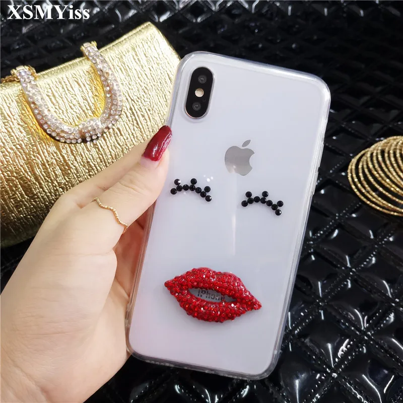 Чехол XSMYiss для SamsungS6 S7 S8 S9 S10 PLUS Lite Note5 8 9 с милыми блестящими стразами и