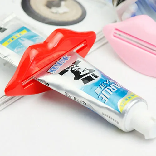 HOT 2Pcs Sexy Hot Lip Toothpaste Tube Squeezer Dispenser Easy Holder Cartoon Dispenser Cream Squeezer Home Bathroom Supplies