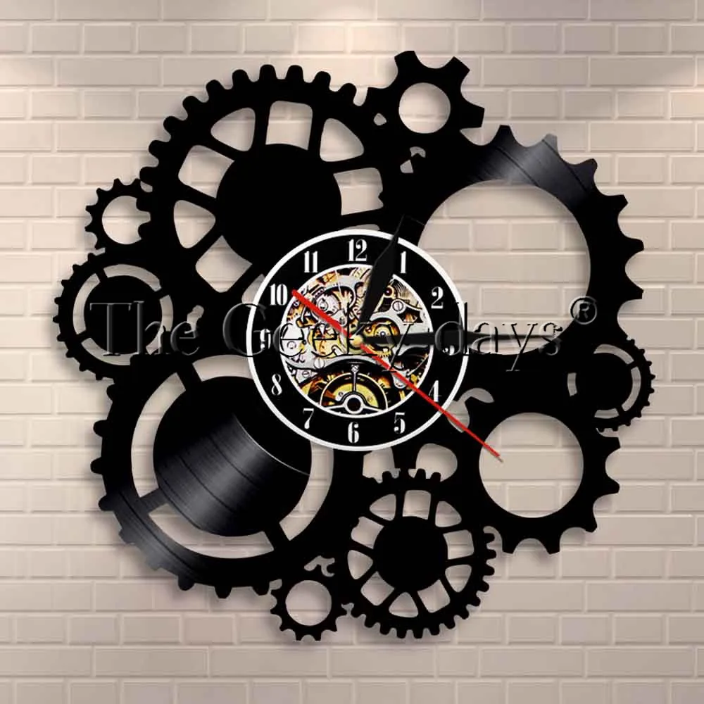 Parede de Luz Sinal de Engrenagens da Engrenagem Mudança da Cor Conduziu a Iluminação Lâmpada de Parede com Controle Preço Steampunk Levou Relógio Remoto 1 22 1 Piece Steampunk LEVOU Parede de Luz