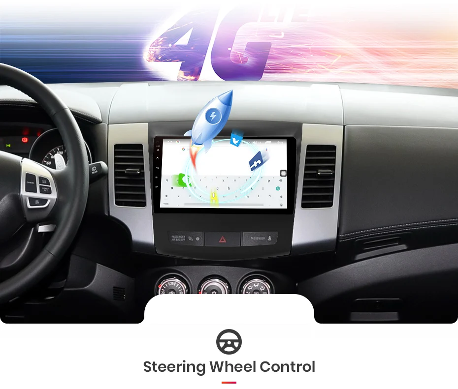 Discount AWESAFE 2Din Headunit Android 8.1 4+64G CarPlay Radio Cassette Audio Multimedia Player For Mitsubishi Outlander xl 2 2005-2011 9