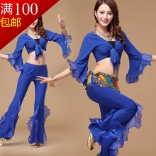 Хлопок ограниченной Для женщин живота Танцы костюм живота женщина Танцы Костюмы топ и Штаны квадратный профессионалов K18+ S70