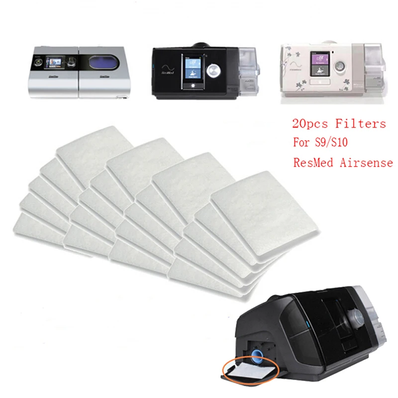 

High Quality 20 Pcs/bag Disposable Universal Replacement Filters For S9/S10 ResMed AirSense