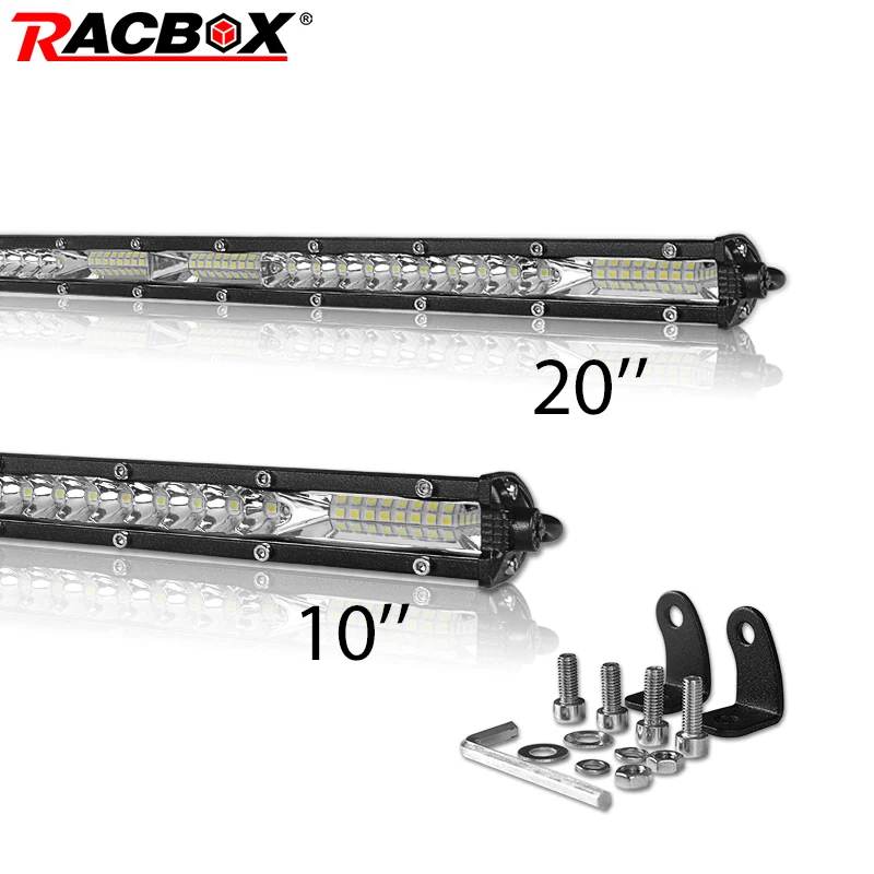 

RACBOX 10 20 30 inch LED Work Light Bar Combo 4x4 Offroad LED Light Bar For UAZ Tractor Boat 4WD 4x4 Off Road Trucks ATV 12V 24V