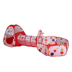 Детская палатка игрушка складная 3 в 1 игровой дом бассейн мяч яма игра туннель палатка двор игрушки для детей забавные уличные Типи