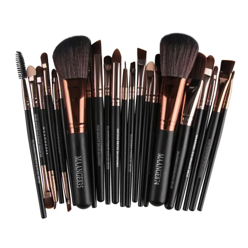 

22pcs=1set Makeup Brushes Tools Set Solid maquiagem tools Kits Eyeshadow Eyeliner Foundation Highlighter Cosmetic Brushes