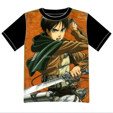Envío Gratis Anime Shingeki ningún Ataque Kyojin en Titán Manga T-shirt Las Mujeres de Los Hombres Cosplay Camiseta de Malla Negro Tee 001