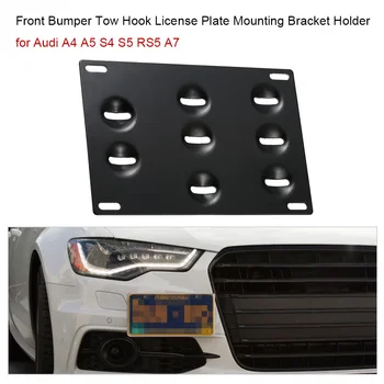 

Front Bumper Tow Hook License Plate Mounting Bracket Holder for Audi A4 A5 S4 S5 RS5 A7