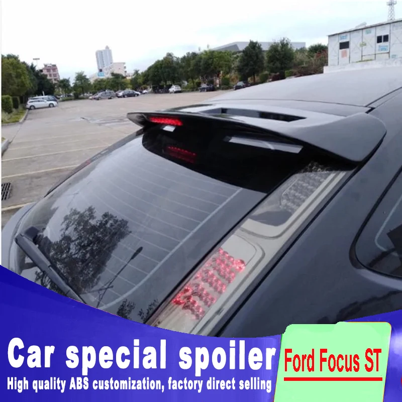 Тормозной красный светильник, большой спойлер для Ford Focus 2007 2008 2009 2010 2011 2012 2013, высококачественный абс задний спойлер для Ford Focus