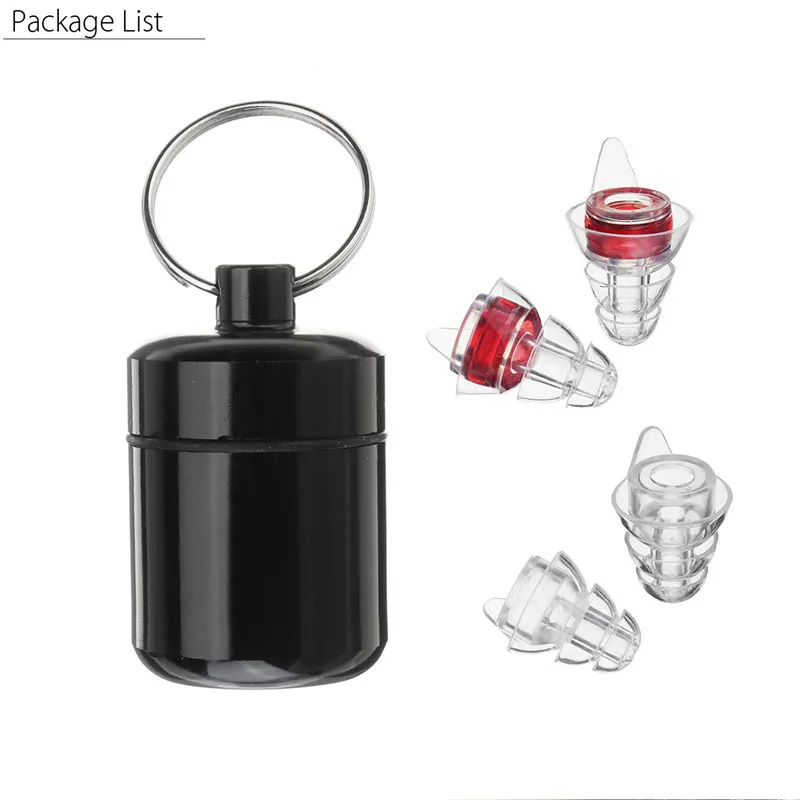 

2 Pair 20dB Noise Canceling Earplug Silicone Ear Plug Musician Hearing Reduction Protection Earbud Reusable for Sleep Drummer