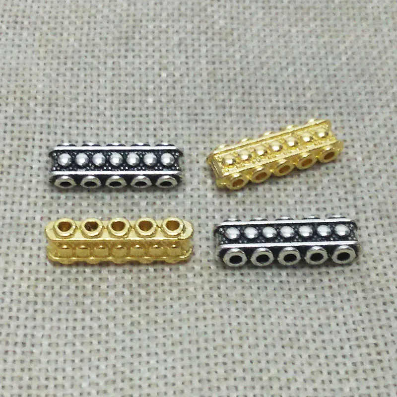 5 holes beads spacers choker necklace pendants bails connector strands