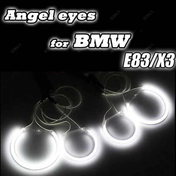 

Factory Supply headlight ccfl angel eyes for bmw x3 e83,ccfl auto car lights with 4 halo rings and waterproof inverters