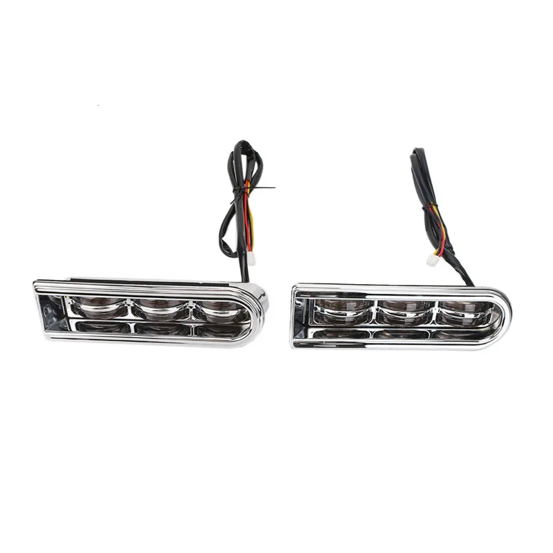 Chrome LED Light Accent Saddlebag Filler Inserts Support 1 (11)