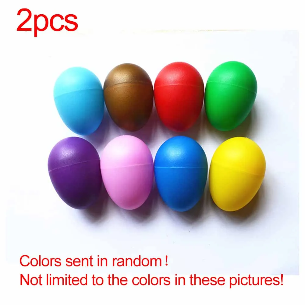 2pcs Colorful Plastic Sand Eggs Percussion Musical Instruments Early Education For Children kids | Спорт и развлечения