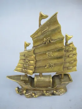 

Handmade bronze boat Smooth sailing 020
