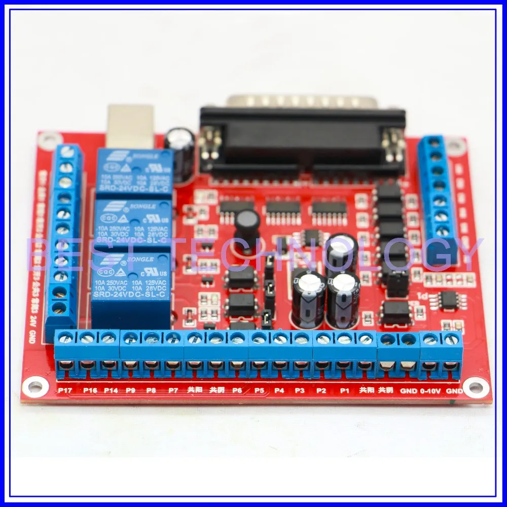 6Axis MACH3 CNC breakout board Интерфейсная плата адаптера для шагового двигателя драйвер управления движением карты