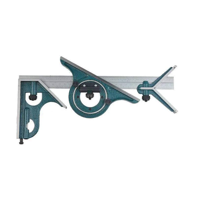 US $25.45 180 Degree Carpenter Tool Combination Square Ruler Protractor MultiFunction Angle Ruler With Horizontal Bubble Measurement Tool