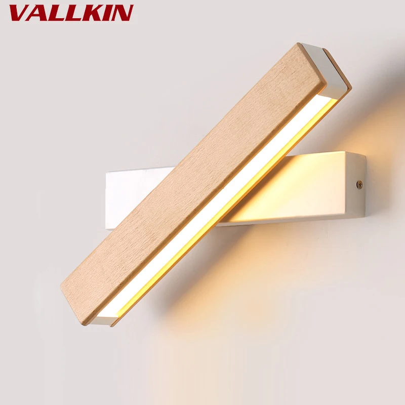 Modern minimalist Wood Lights Bedside Lamp Wall Lamp Bathroom Mirror