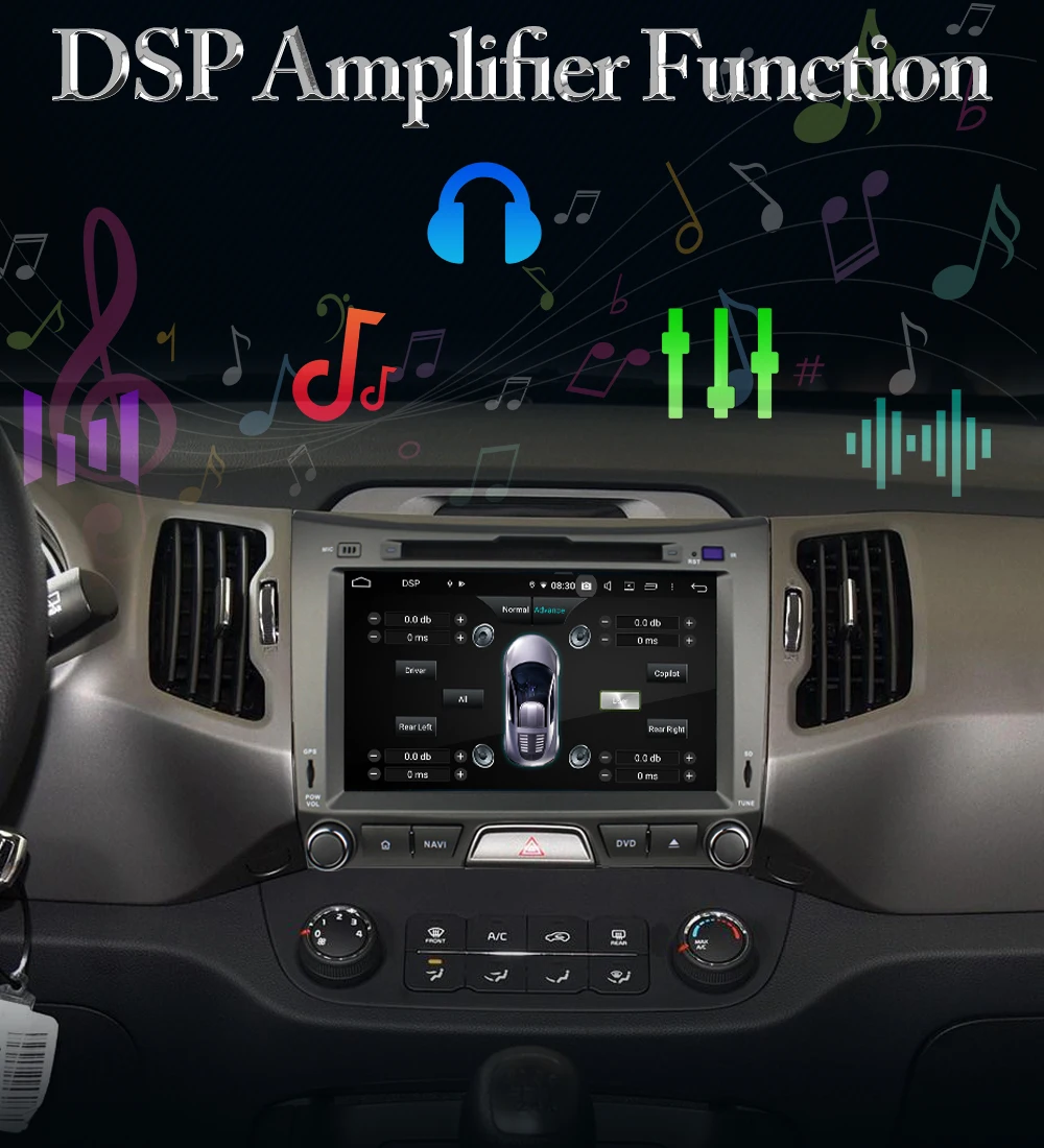 Top 8" Owtosin Car Radio Multimedia Video Player Navigation GPS Android 9.0 For KIA Sportage R 2010-2016 Car 4GB RAM 32GB ROM 6