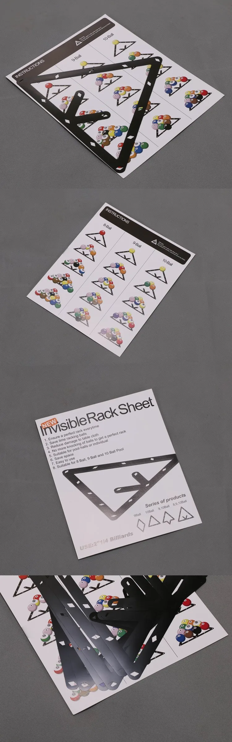 magic rack billiards on Billiard Game Ball Rack Magic Rack Invisible Rack Sheet Pvc 6pcs Set For 8ball 9ball 10ball Billiard Balls Set Billiard Setmagic Ball Rack Aliexpress