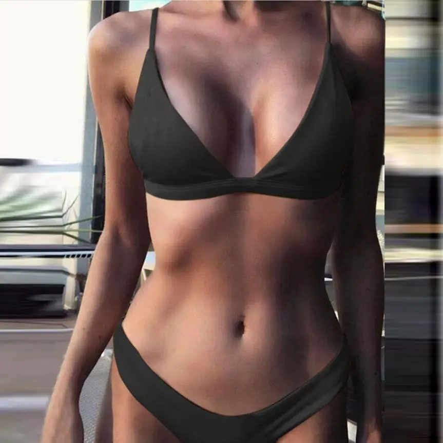 

Women Sexy Push-Up Padded Bra Beach Halter Bikini Set Swimsuit Swimwear Dropshipping 0704