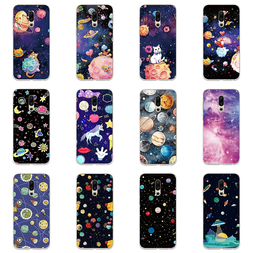 Outer Space Planet Silicone Phone Case Couqe For Meizu 15 16 Lite Plus 16X Note 8 Pro 6 7 X8 U10 U20 Shell Soft Cover |