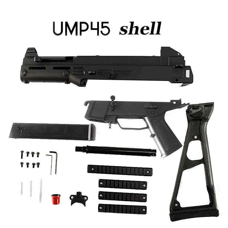 Material de Náilon Brinquedo para Crianças para Fora da Porta Brinquedos ao ar Livre para Crianças Concha Gel Bola Arma Acessórios Hobby M4a1 Ump 45 j8 2 M4a1 material de náilon ump 45 concha