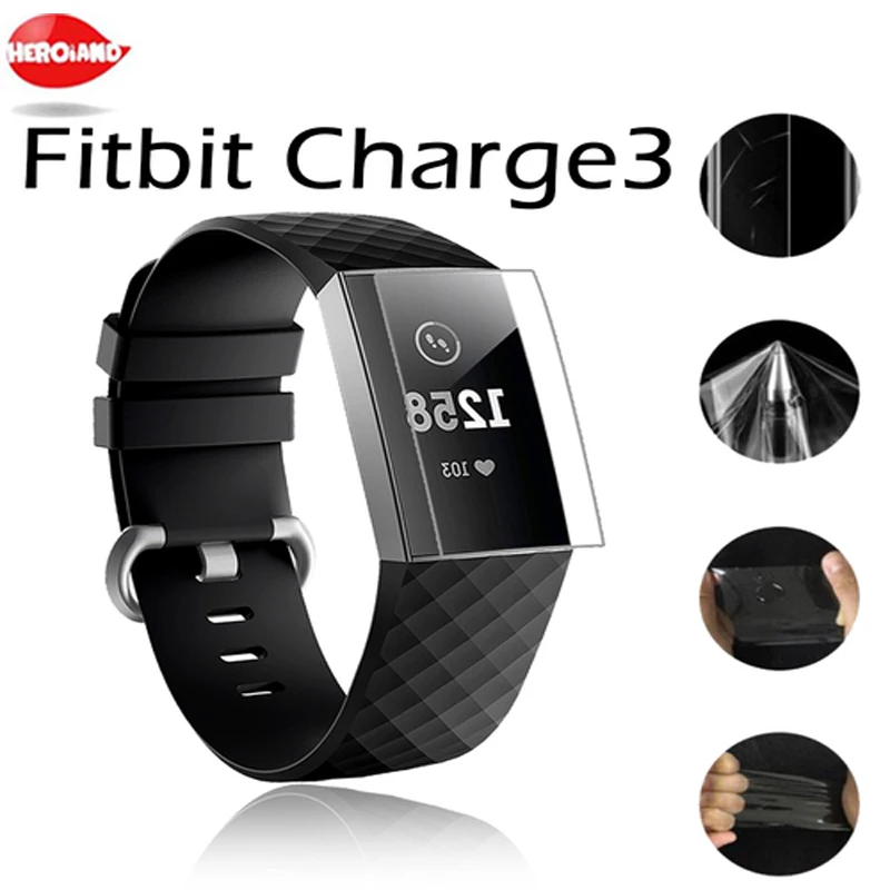 

9H For Fitbit Charge 3 Explosion-proof TPU HD Full Cover Screen Protector Film For Fitbit Charge 3 O.15