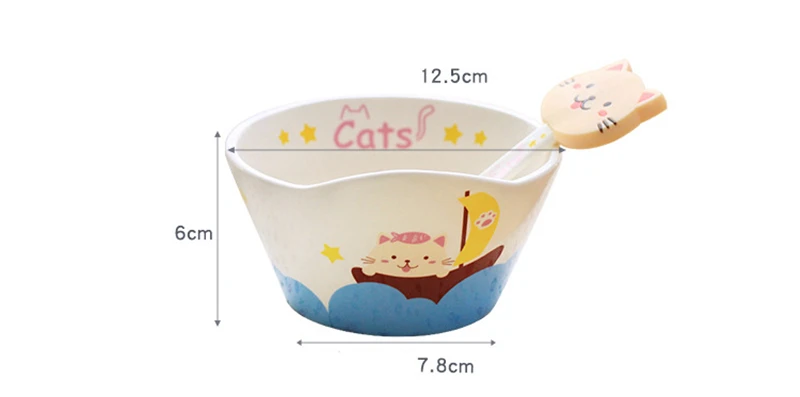 Kid Cartoon Bowl Dishes Cartoon Mouse Lunch Box Kid Baby Children Infant Baby Rice Feeding Bowl Porcelai Snack Ceramic Tableware