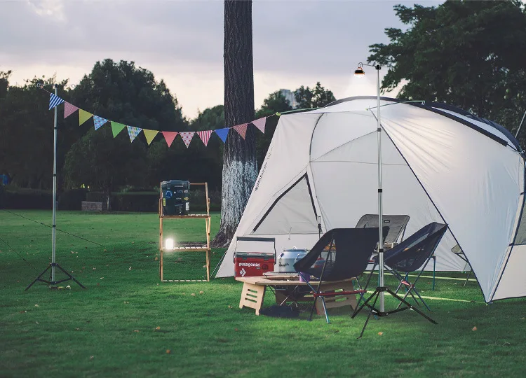 Naturehike открытый кемпинг палатка трехногий Свет Стенд раздвижной, из алюминиевого сплава осветительный стенд лагерь Освещение для барбекю кронштейн