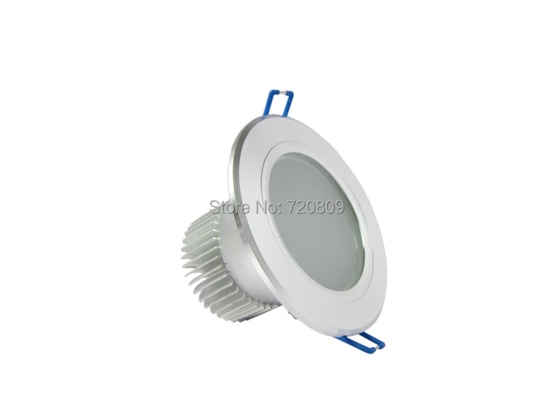 

10pcs/lot Free Shipping 5w LED Frosted Downlight Recessed Ceiling Lamp Polished Silver 85-265v New