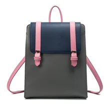 Venta caliente Del Verano Nuevas Mochilas de Hombro Retro Británico Señoras Con Paneles de Arte Bolsas de Viaje Mochilas de Moda Casual Pu de Cuero BP021