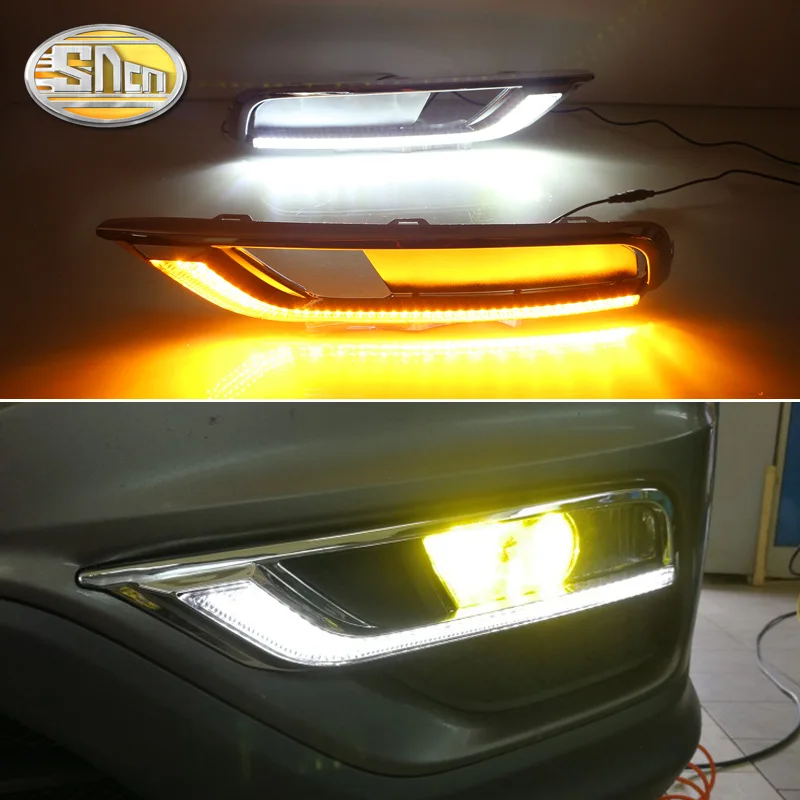 

For Honda CR-V CRV 2015 2016,Turn Yellow Signal Style Relay Waterproof ABS Car DRL 12V LED Daytime Running Light SNCN