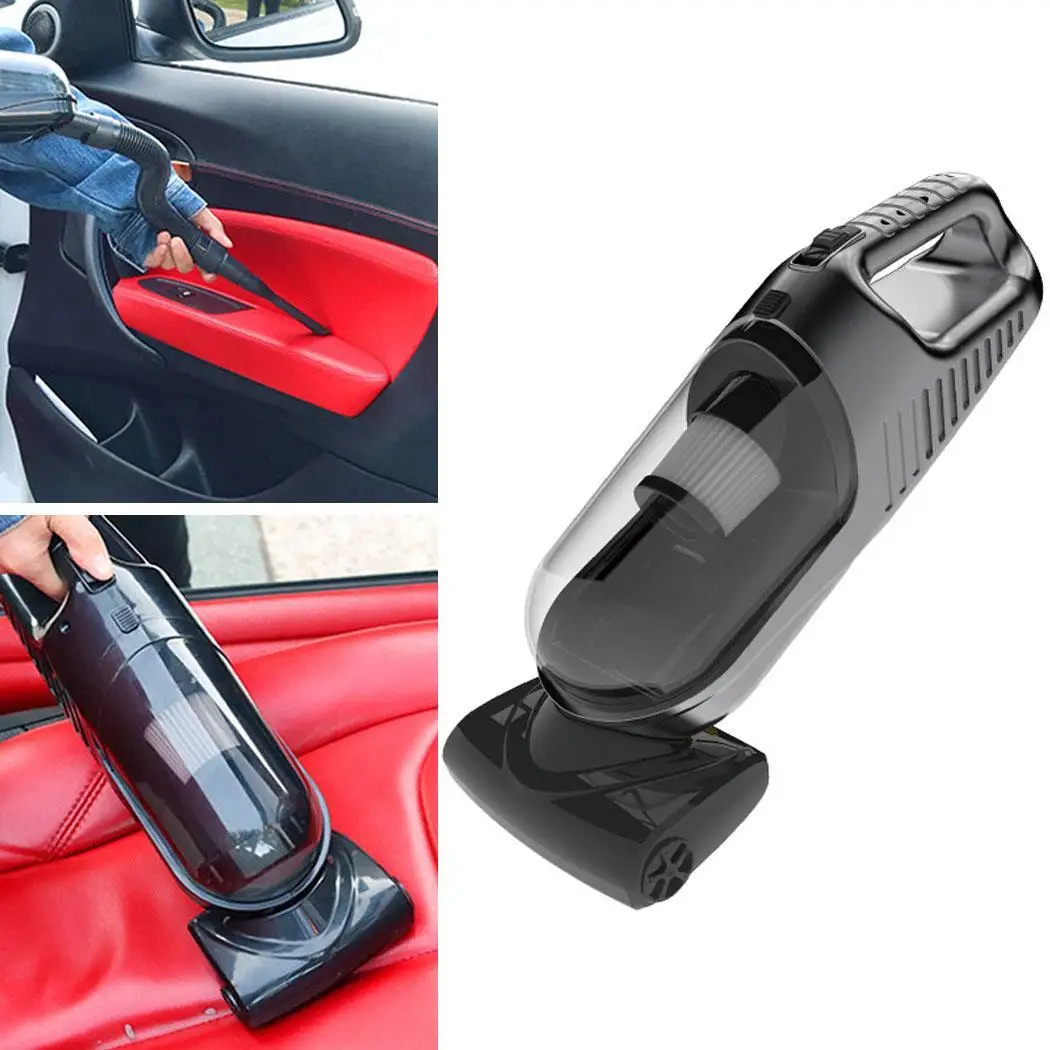 120W Portable USB Car Wireless Vacuum Cleaner Wet Dry Mini Home Handheld Vacuum Cleaner Aspirator With High Speed Roller Head