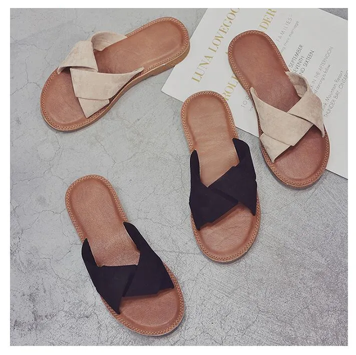 falt heel slippers 