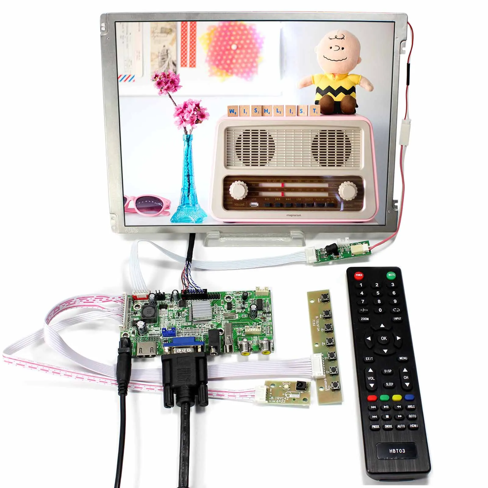 

HD MI VGA 2AV аудио Плата ЖК-контроллера с USB VS-V59AV-V1 и 10,4 дюймов VS104T-001A 800x600 Замена G104SN03 V1