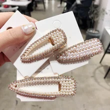 Новые простые заколки для волос, металлические заколки для девочек, BB заколки, Заколки для женщин, Кристальные заколки, шпильки для волос в форме капли, аксессуары для волос