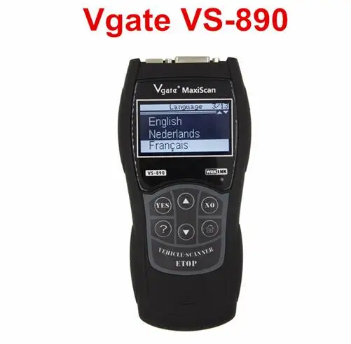 Универсальный инструмент Vgate VS890 VS890S OBD 2 код неисправности двигателя считыватель-анализатор VS-890S VS 890 OBDII автомобиля диагностический сканер инструмент - Цвет: Vgate VS-890