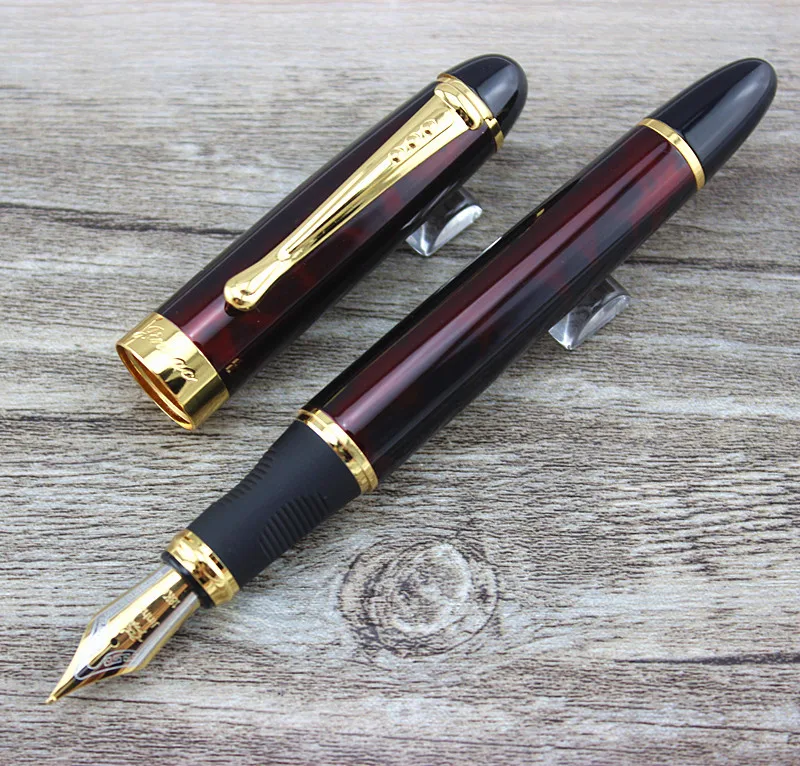 

Jinhao 450 Rollerball Pen Chinese Red Lacquer Black Line - Dark Red and Golden