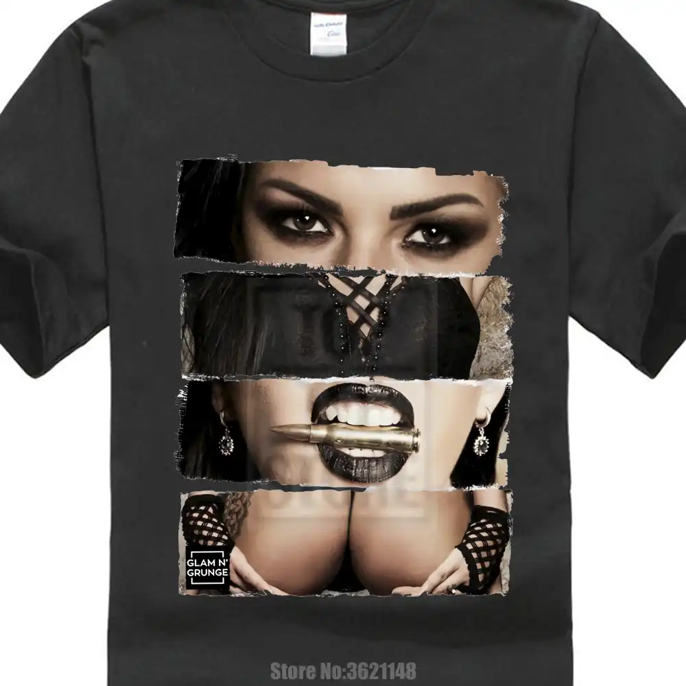Sexy Girl Bullet Last Porn Porno Swag Kings Brand Cotton Men Clothing Male  Slim Fit T Shirt 0427045