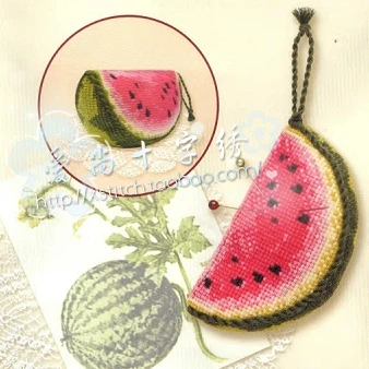 

ZC022 Pin Neddle Cushion 18CT White Fabric Biscornu Needlework DIY Kit For Embroidery Cotton Thread Set Counted Cross-Stitching