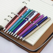Классическая металлическая шариковая ручка 1 ручка PC/Lot, узнать офис школьный канцелярский подарок роскошная ручка& Отель бизнес ручка заправка
