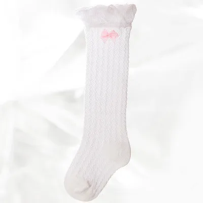 Милые детские носки для девочек, детские хлопковые Дышащие носки в сеточку, модные эластичные кружевные летние Новые Гольфы с цветами - Цвет: Design 3