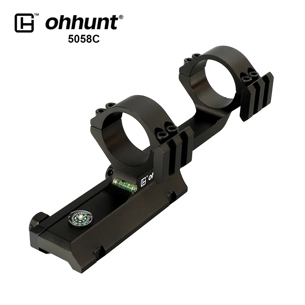 Ohhunt Tactical Scope Mount 24,5/30 мм офсетная двухнаправленная Пикатинни Вивер рельсовая база с боковой 20 мм рейкой и пузырьковым уровнем