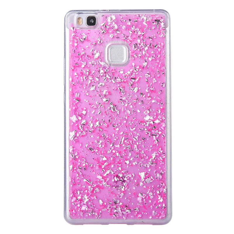 Glitter shining flakes silicone case huawei P9 Lite,P10 Lite (3)